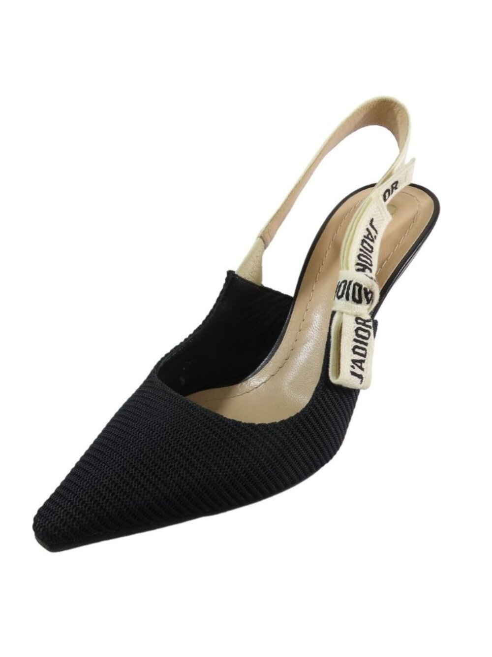 Dior J'adior Mules Pumps Back Strap Pointed Toe Shoes Black